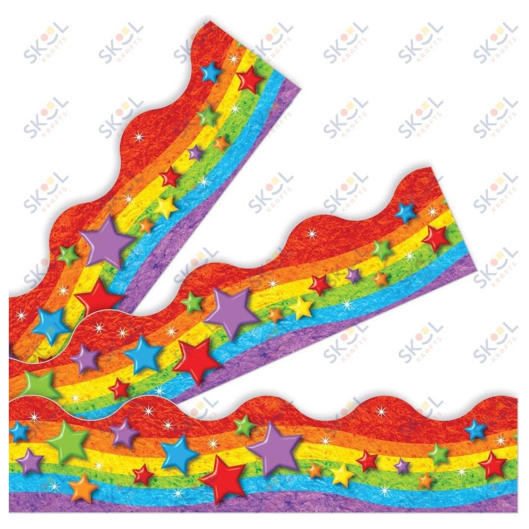 Rainbow & Stars Trimmers 2 1/4in x 39ft 1/pk