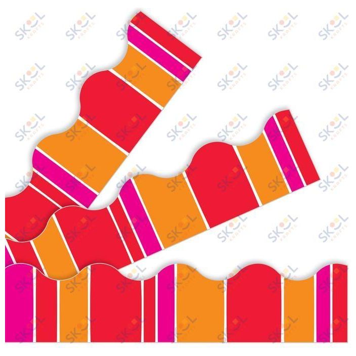 Stripe-tacular Snazzy Red Trimmers Border 2 1/4in x 39ft 12/pk