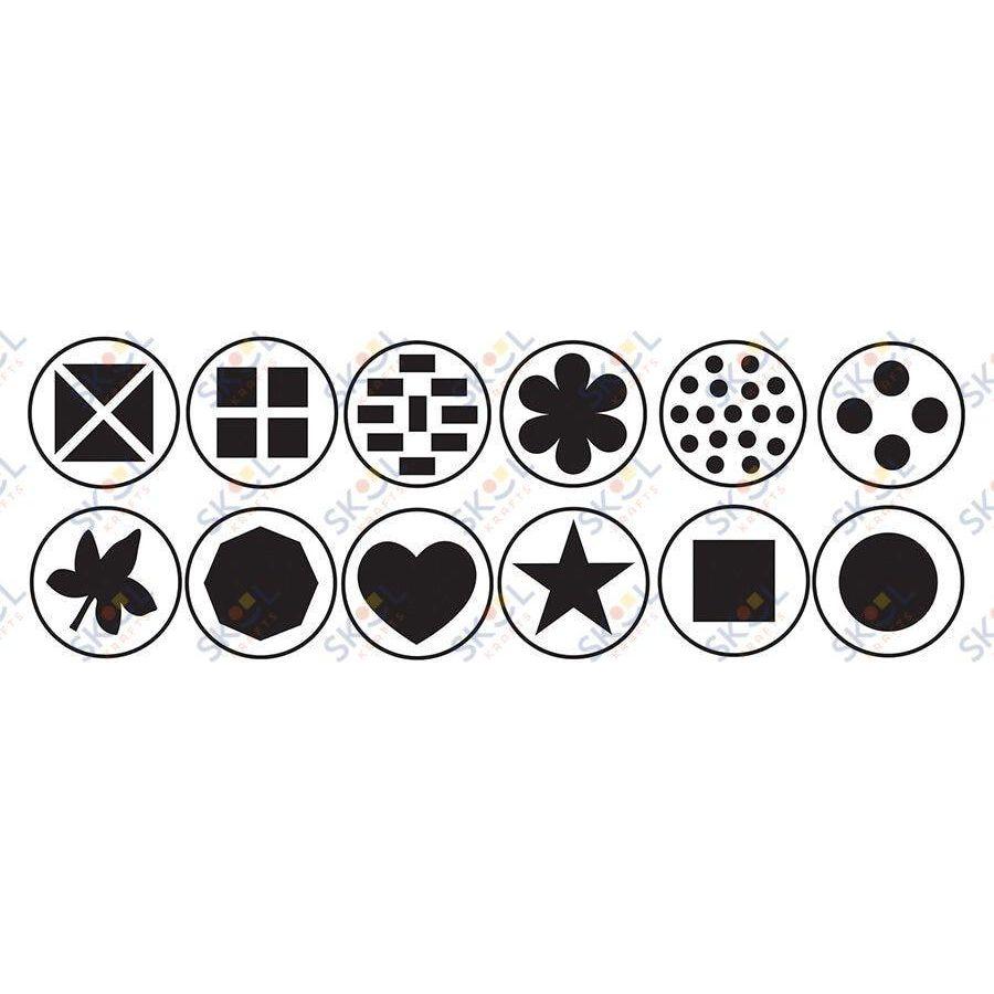 Dough Extruders, 12 Assorted Patterns, Approx. 3", 12 Pieces