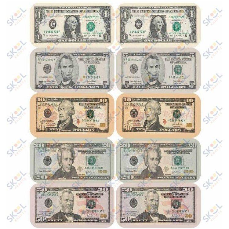 Paper Currency Banner Stickers 2" x 1" 80/pk