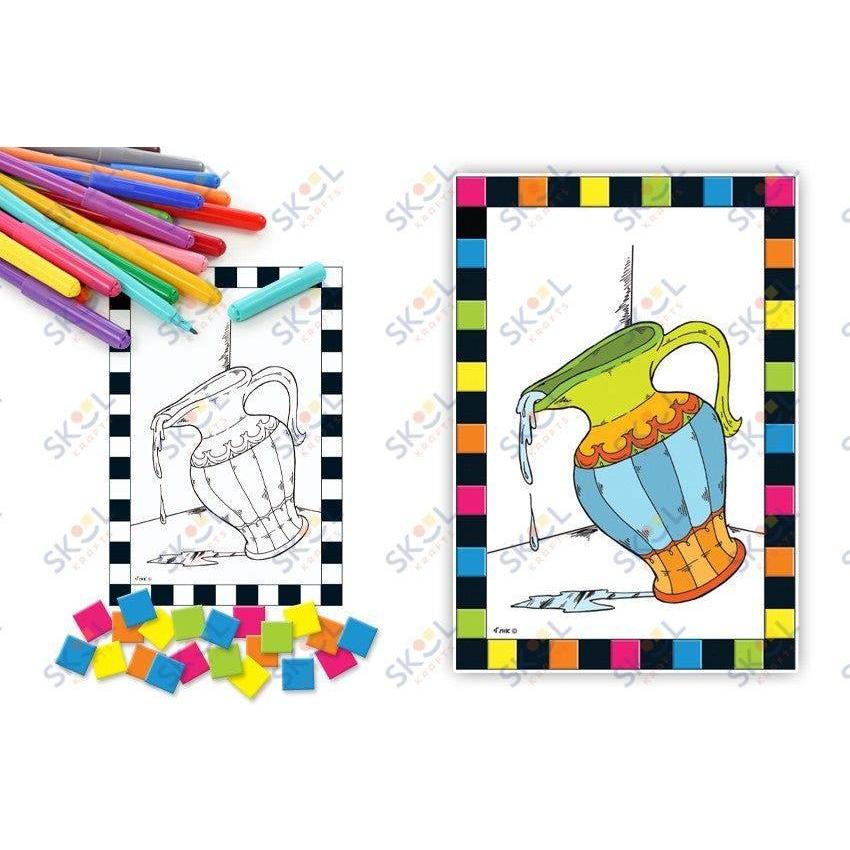 Large Oil Pitcher l Mosaic Art 24/pc