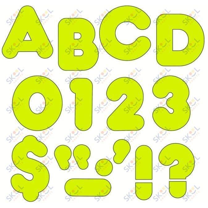 Yellow Casual Uppercase Letters 4" 1/pk