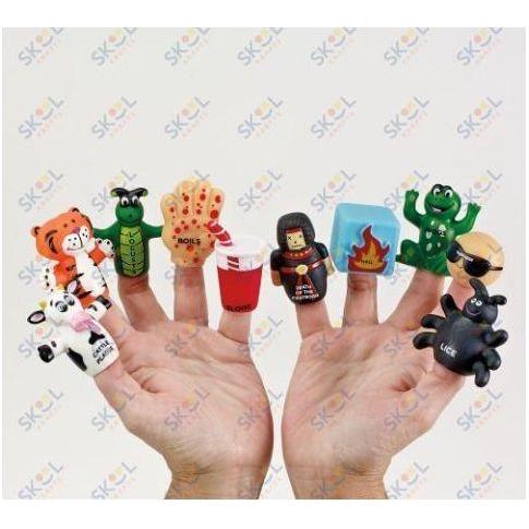 Ten Plague Vinyl Finger Puppets 1/set
