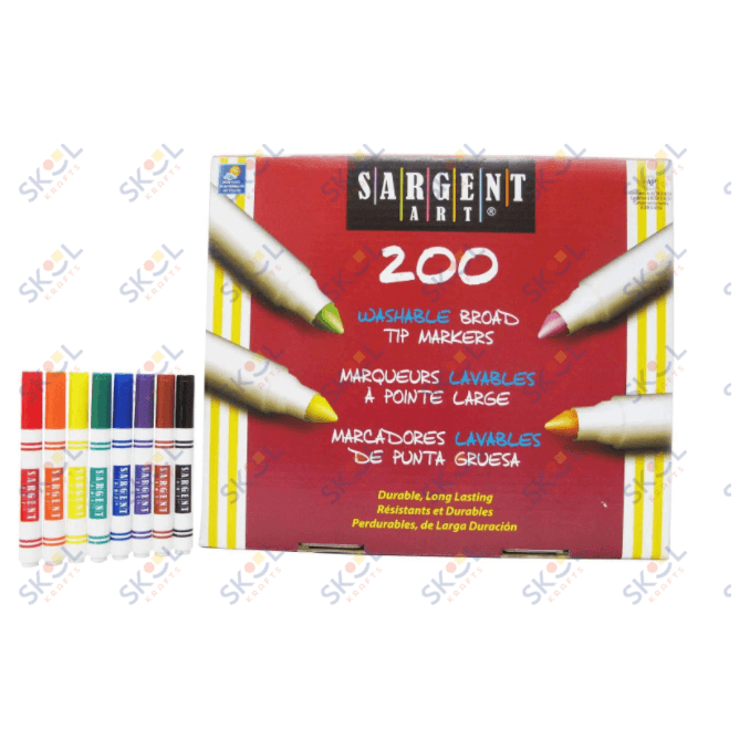 Sargent Art Washable Broad Tip Markers 200/pk