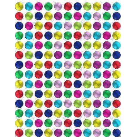 Metallic Assorted Dot Stickers 10 Sheets (3/4")