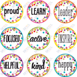 Confetti Positive Words Mini Accents 2-5/8” x 2-5/8” 36/PK