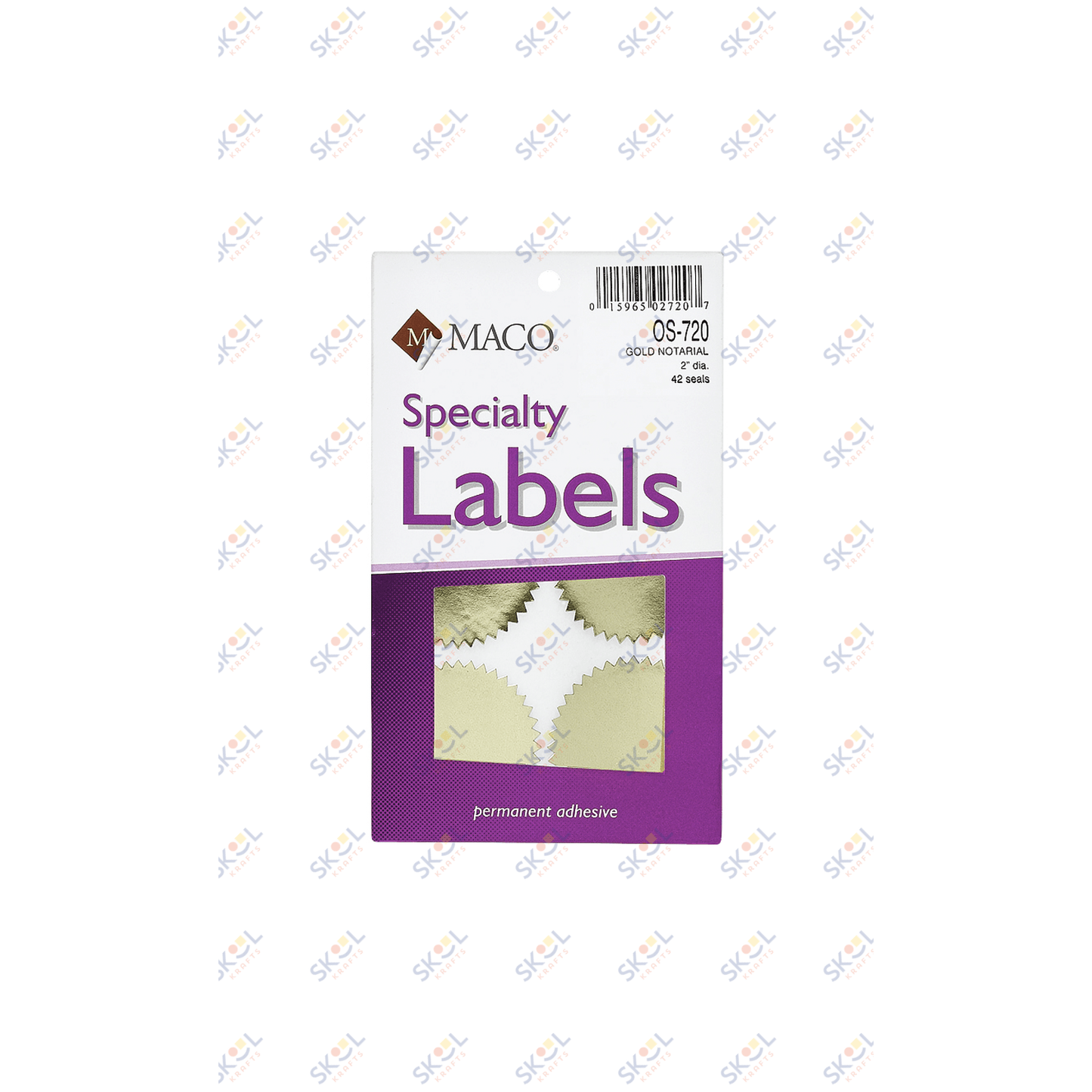 Notarial Gold Seals, 2" Dia., 42/Bx