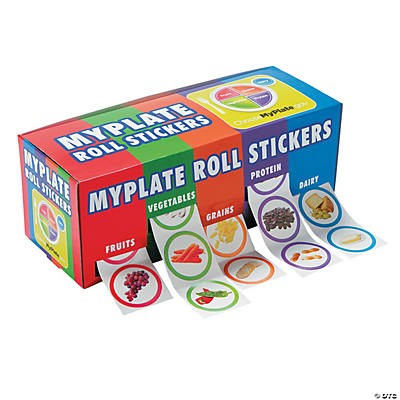 Paper MyPlate Stickers