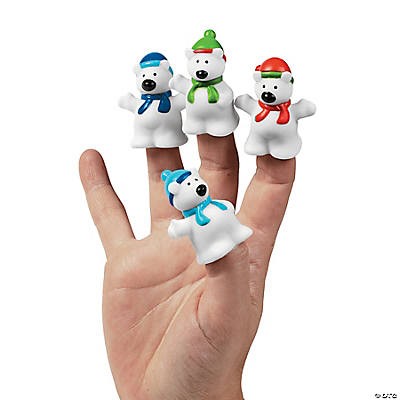 Polar Bear Finger Puppets 24/pk