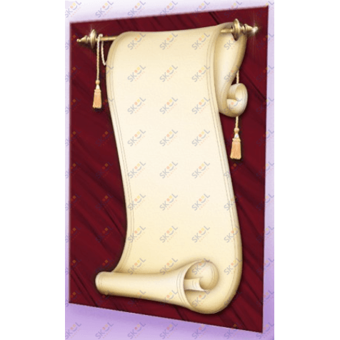Stationary Paper Scroll Hanging On Rod