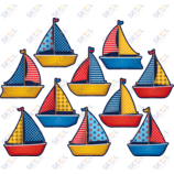 Sailboats Accents 6" 30/pk