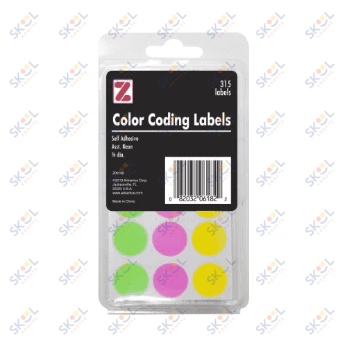 Color Coding Neon Labels 3/4" 315/pk