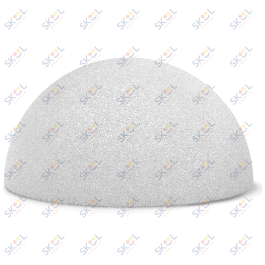 Styrofoam Half Ball 3" White