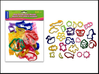 Clay Mold, Assorted Shapes & Colors 24pc