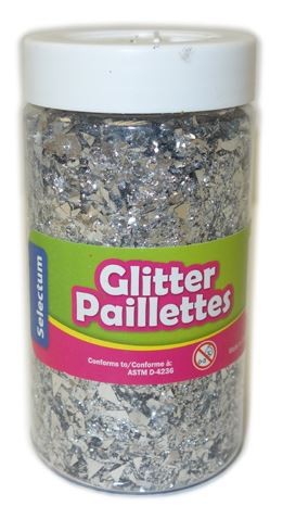 Silver Glitter Paillettes, 4 oz. (112 g)
