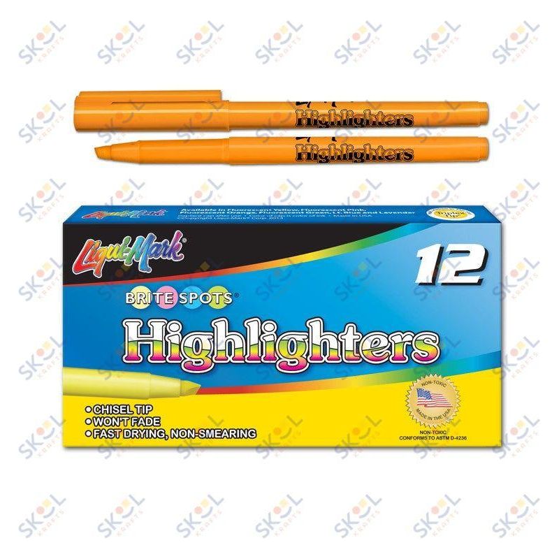 Pocket Style Fluorescent Highlighter 12/pk