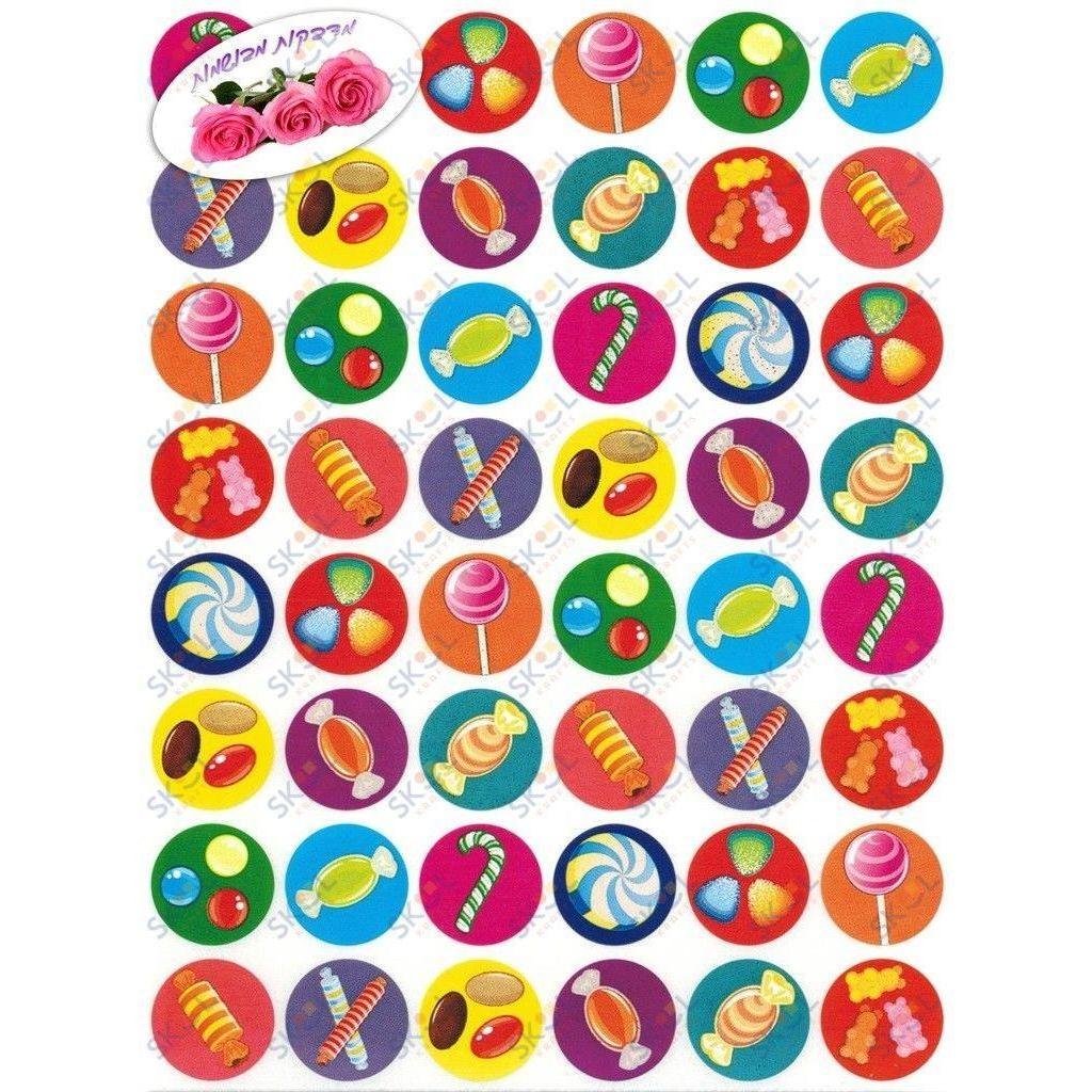 Stickers Candy Assortment 3/4" 10/sheets