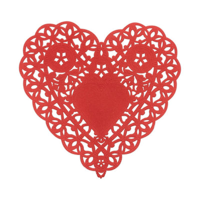 Red Paper Heart Doilies 4" 100 ct.