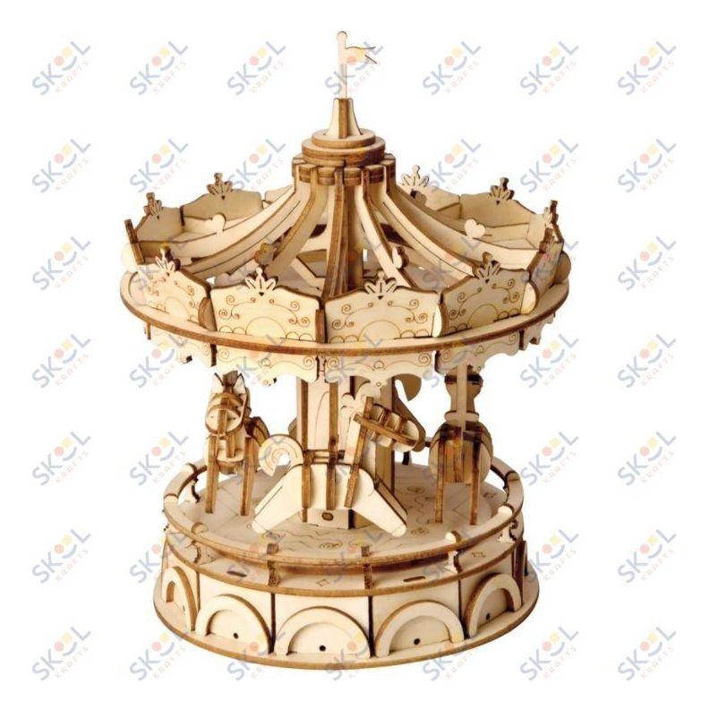 3D Wooden Puzzle Merry-Go-Round