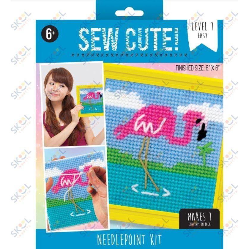 Flamingo Needlepoint Kit 6" (6+)
