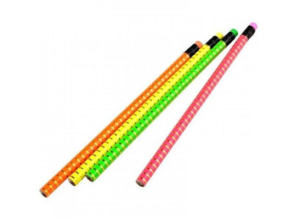 Neon Pencils W/Foil Stripe 12/pk