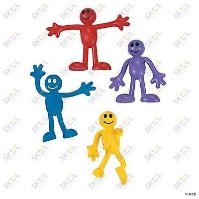 Vinyl Mini Smile Face Bendables 48/pk