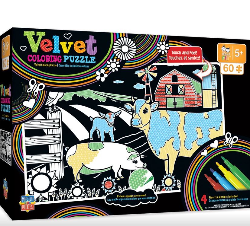 Velvet Coloring Farm 60 Piece Jigsaw Puzzle