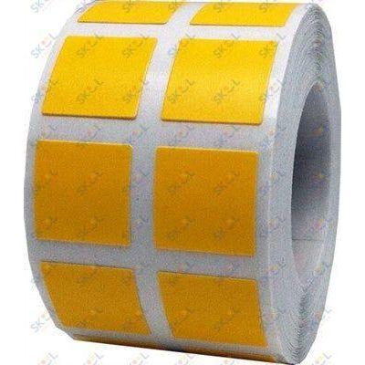 Square Yellow Color Coding Stickers 1/2" 1000/Stickers