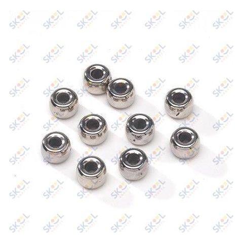 Pony Beads Silver 6 x 9mm 150/pk