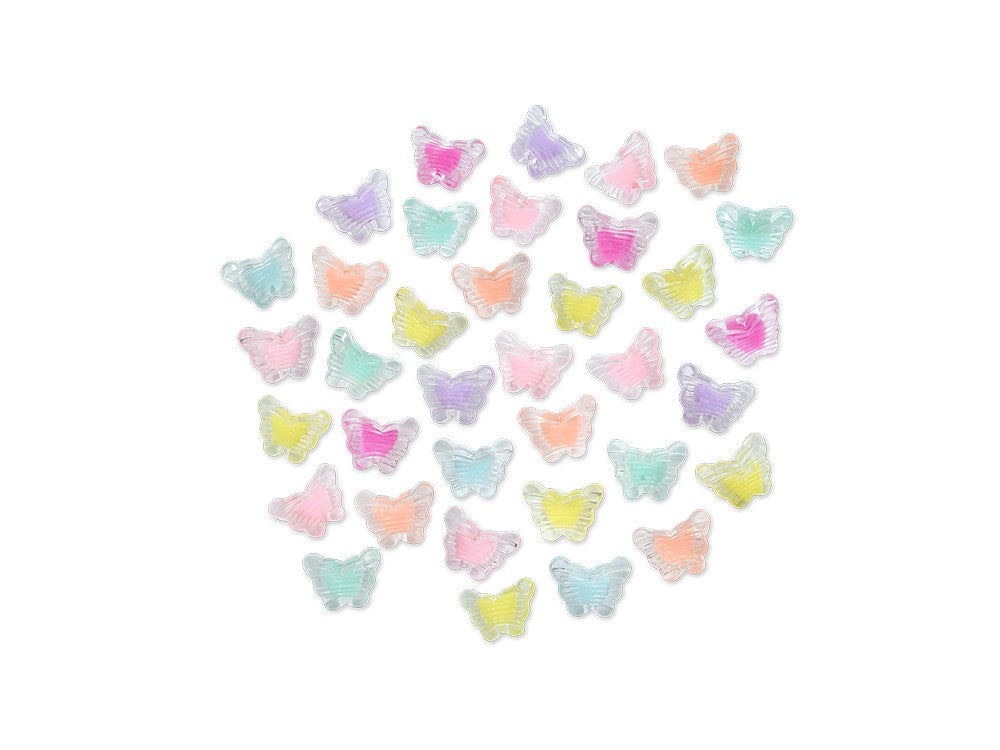 Fashion Acrylic Multi Butterfly Beads