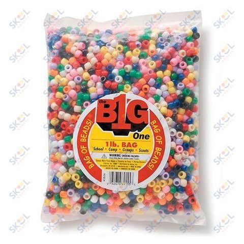Pony Beads Acrylic Opaque Colors 1 Lb