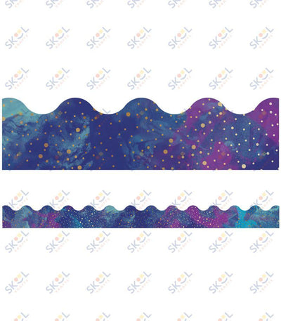 Galaxy Scalloped Bulletin Board Borders