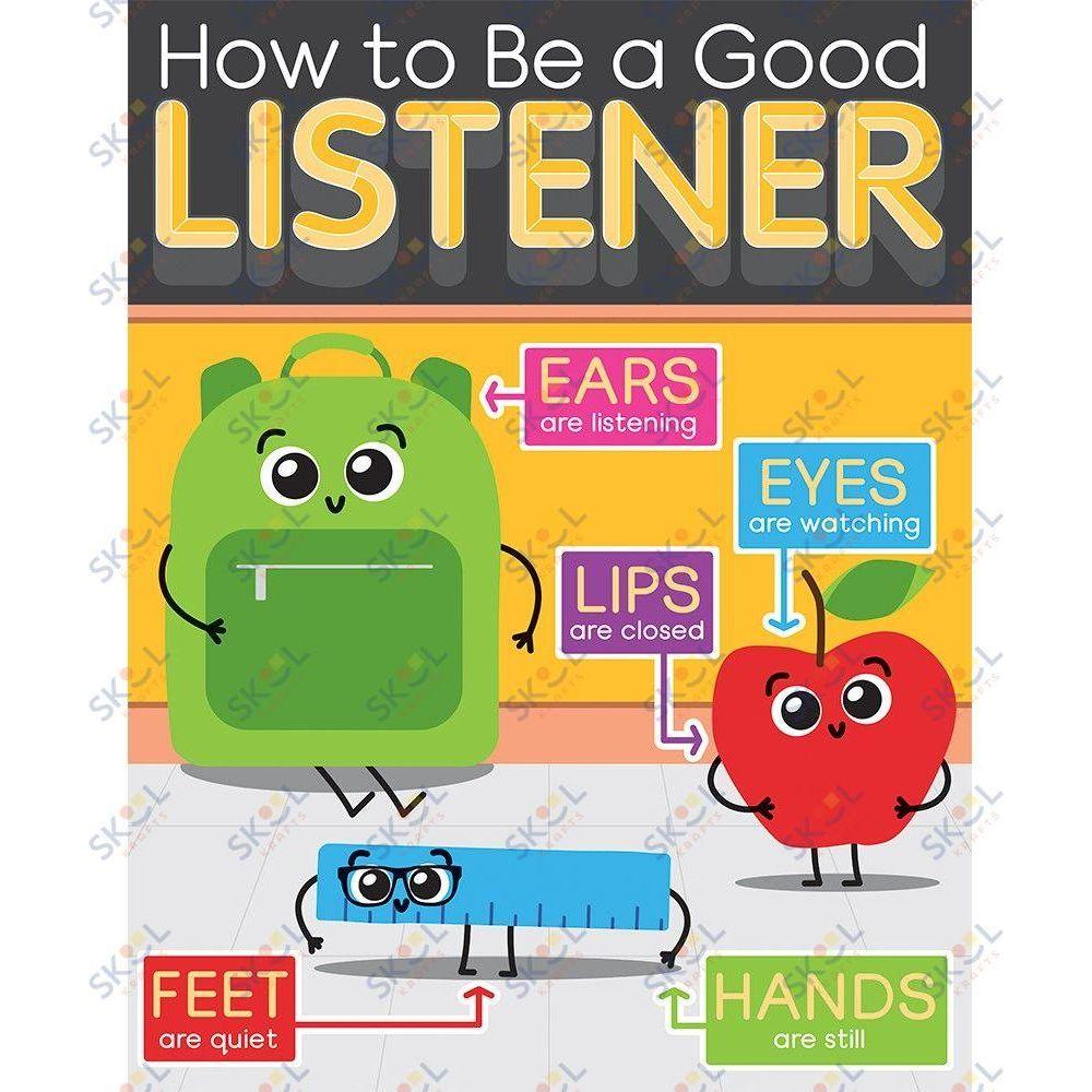 School Tools How to Be a Good Listener Chart