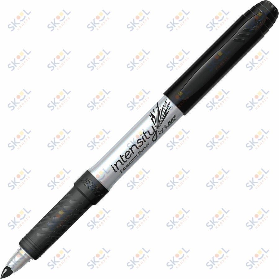 BIC Intensity Fine, Permanent Marker Fine Point Black 12/pk