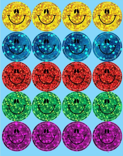 Smiley Face Dazzle Stickers 80/pk