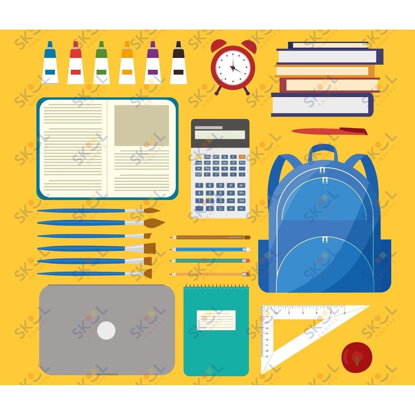 school supplies centerpiece 24x28