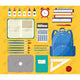 school supplies centerpiece 24x28