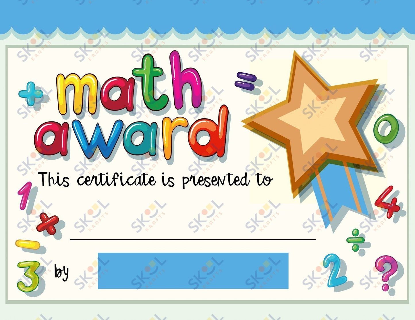 Awards - Math Award 12 Pack (11x8.5)