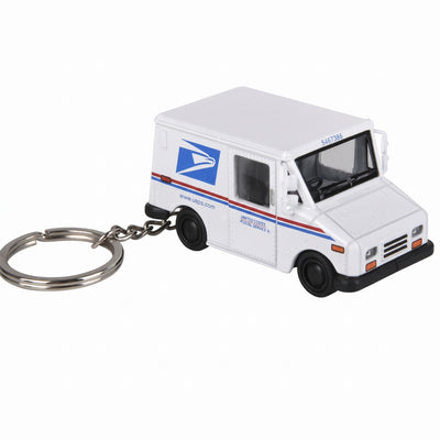 2.5" Die-Cast Pull Back Mini Postal Carrier Truck Keychain, 1pc
