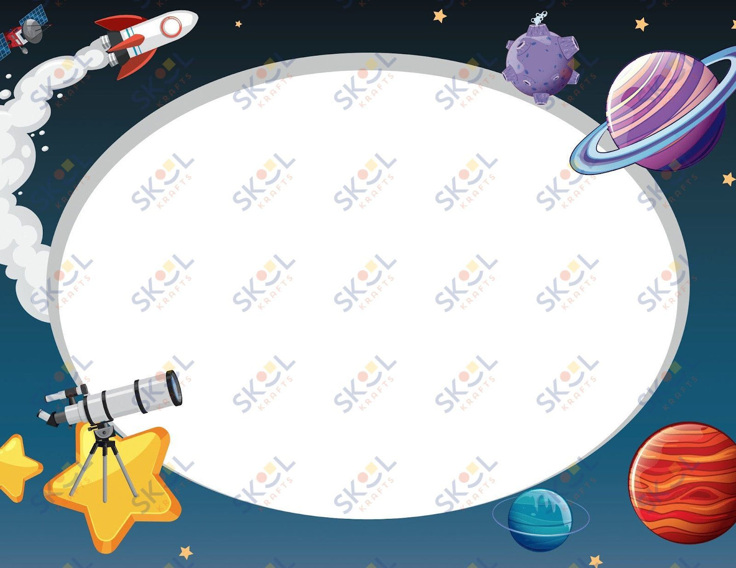 Awards - blank circle - outer space bg 12 Pack (11x8.5)