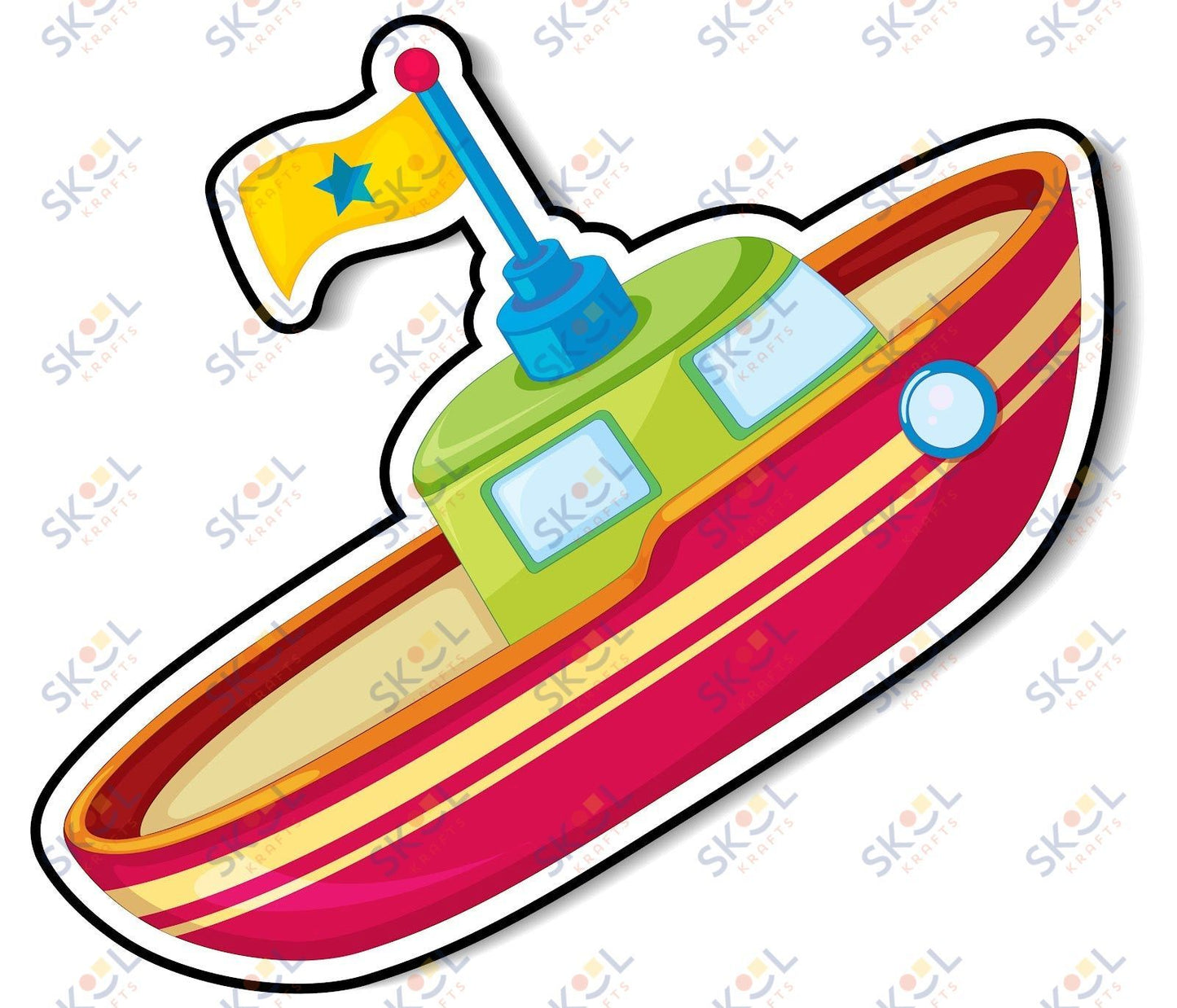 boat sticker centerpiece 24x28