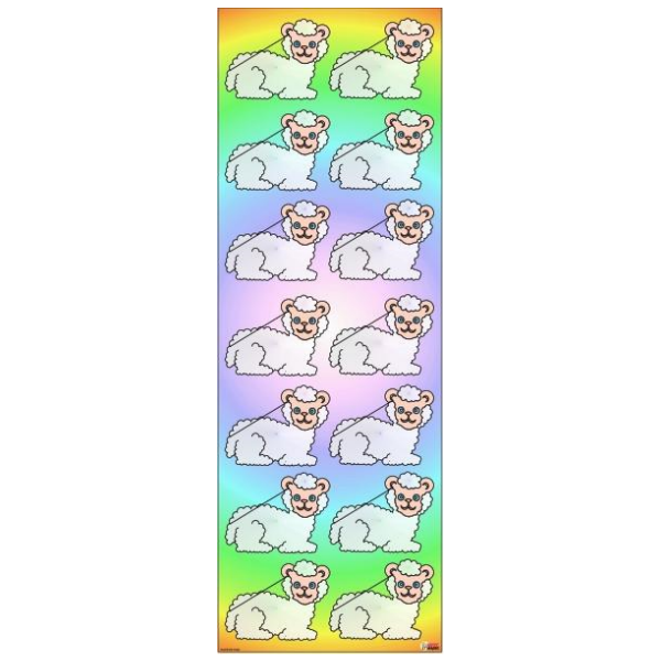 Colorful Sheep Lamb Die-cut Stickers 6/pk