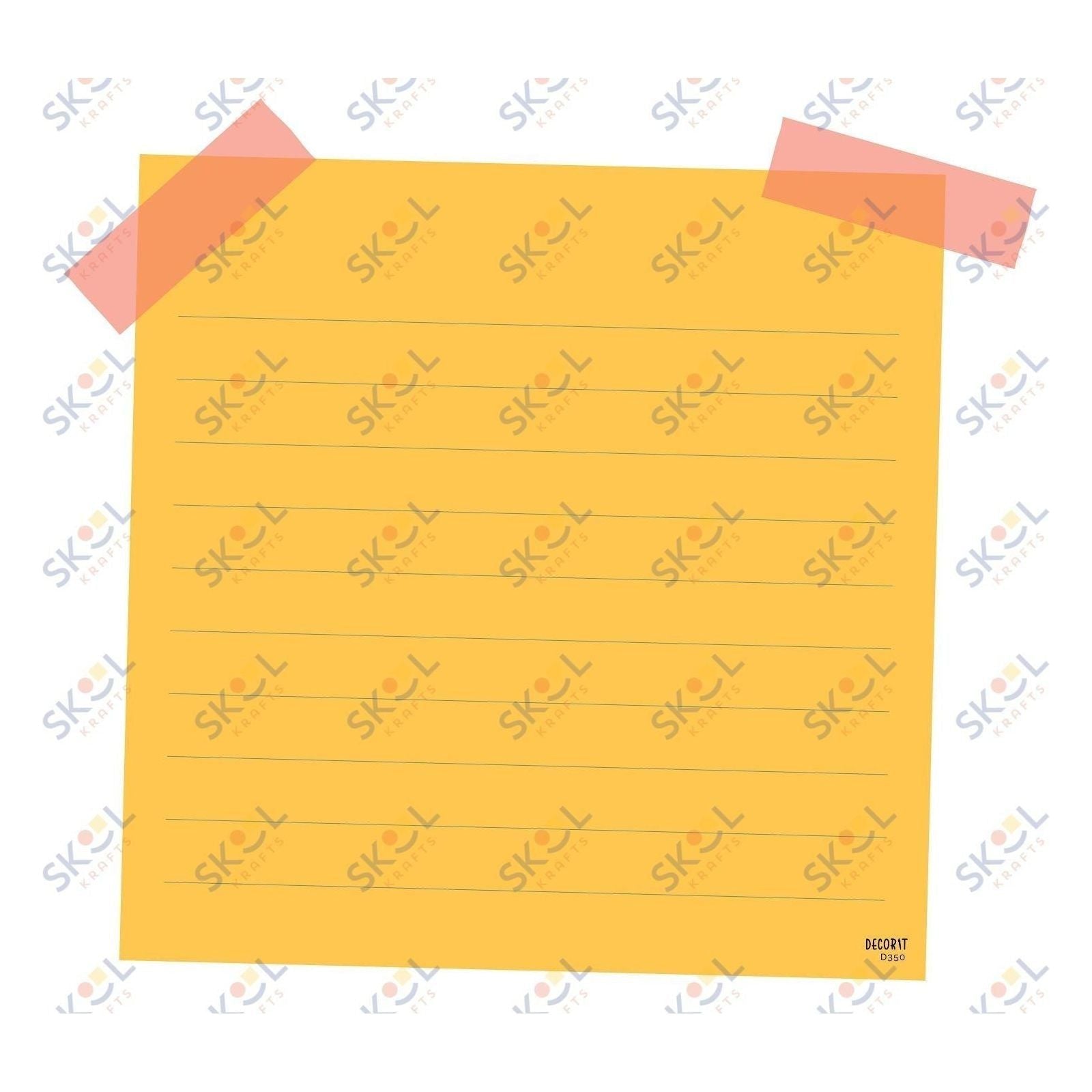 Yellow sticky notes CENTERPIECE – Skool Krafts