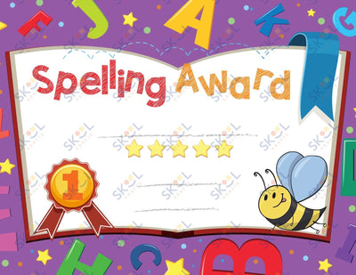 Awards - Spelling Award 12 Pack (11x8.5)