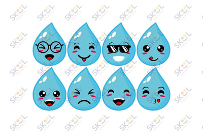 emoji raindrop 24x28