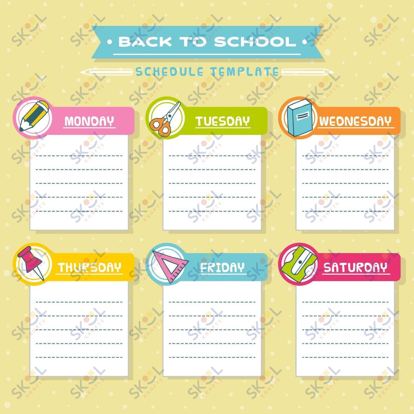 square back to school weekly planner 11x11