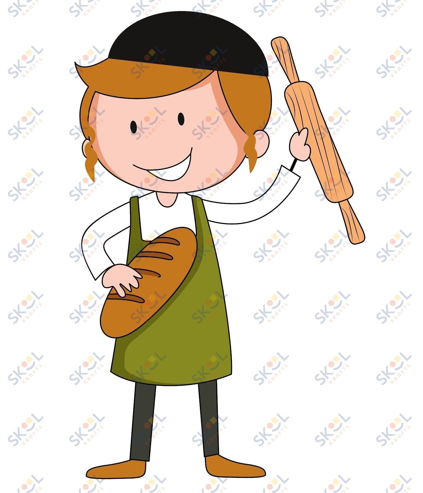 Boy baker mascot 24x28