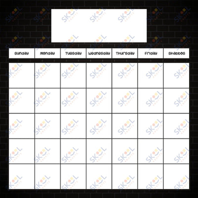 black brick english calendar 24x24