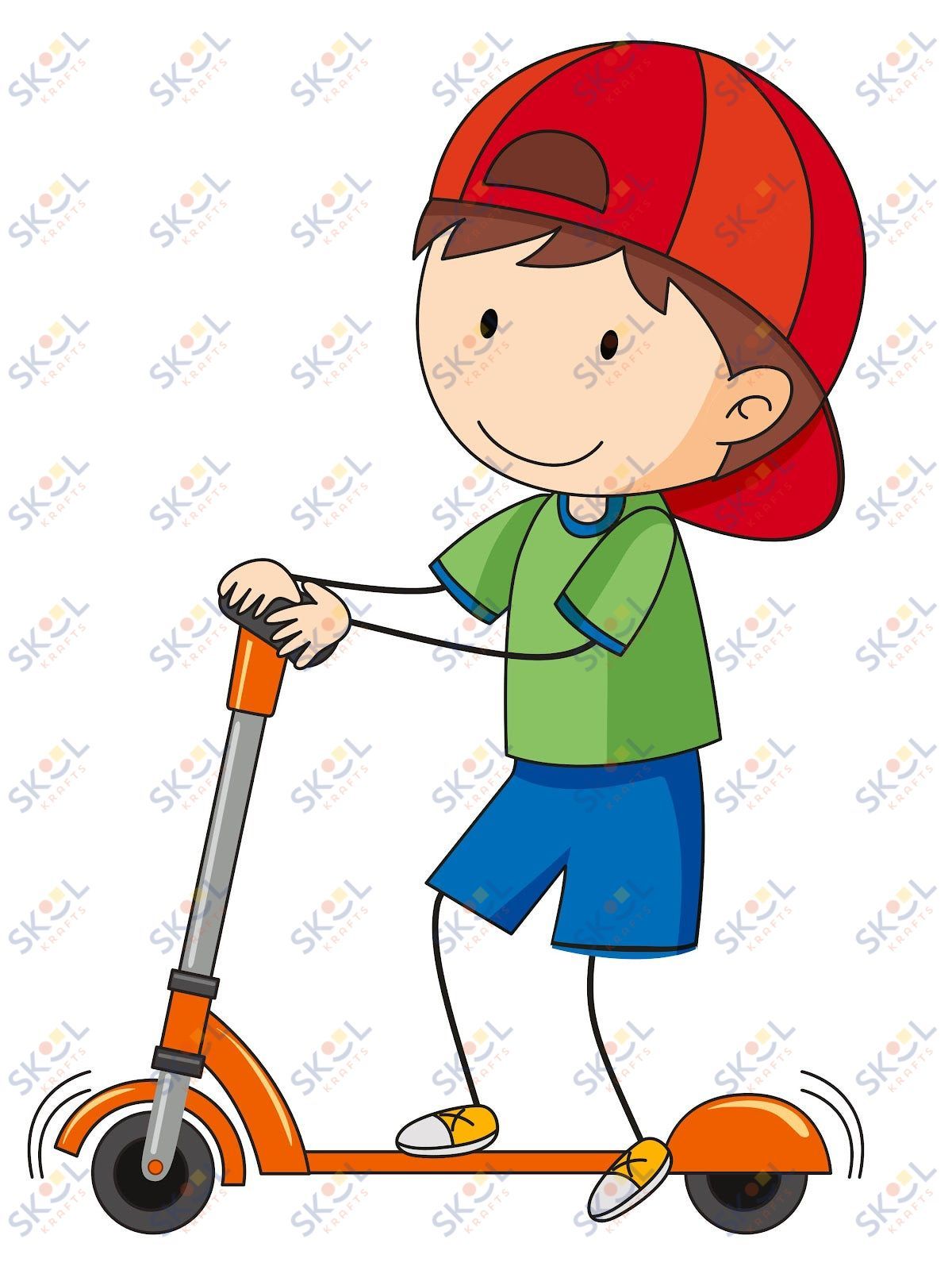 Boy scooter mascot 24x28