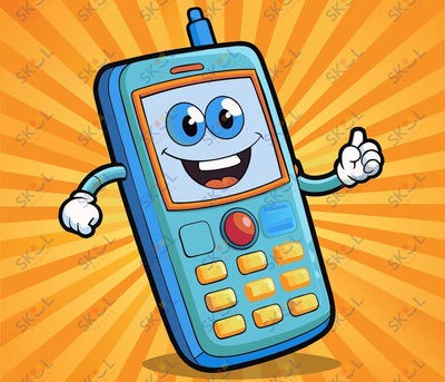 cute cartoon cell phone 24x28